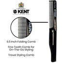 Kent 20T Handmade Folding Pocket Comb for Men, Fine Tooth Hair Comb Straightener for Everyday Grooming Styling Hair, Beard or Mustache, Use Dry or with Balms, Saw Cut Hand Polished, Made in England KENT