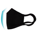 WITHMOONS 3PCS Cotton Face Mouth Mask Cool Mesh Cloth 3 Layers Facial Reusable Washable Nose Bridge Wire Black for Women Men WITHMOONS Store