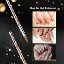 Acrylic Nail Brush Size 10 - Easkep Kolinsky Acrylic Nail Brush for Acrylic Application Pincel Para Acrilico Kolinsky for Nails Extension Carved Acrylic Powder with Liquid Glitter Handle 1 Pcs Easkep