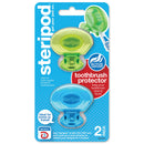 Steripod Clip-On Toothbrush Protector, Clear Blue and Clear Green, 2 Count Steripod