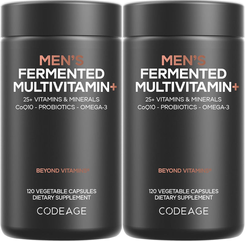 Codeage Men’s Daily Multivitamin – 25+ Essential Vitamins & Minerals, Organic Whole Foods, Probiotics, Omega-3, Zinc, Vitamins A, B, C, D, E & K – 120 Capsules Infinity Warehouse