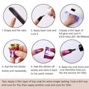 Makartt Nail Art Foil Glue Gel with Rose Flowers Foil Stickers Nail Transfer Tips Manicure Art DIY 15ML 2 Bottles 10PCS (4cm100cm) Stickers, UV LED Lamp Required Makartt