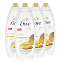 Dove Body Wash with Pump 3 Count Glowing Mango & Almond Butter for Renewed, Healthy-Looking Skin Gentle Skin Cleanser with 24hr Renewing MicroMoisture 30.6 oz Infinity Warehouse