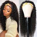 UNice Headband Wig for black Women Human Hair Curly Wig Brazilian Virgin Hair Glueless Non Lace Front Wig 150% Density (14inch) UNICE Store