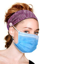 Hanna Roberts Headband with Buttons for Face Masks and Covers, Stretchy and Elastic (Purple) Hanna Roberts