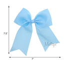 Sky Blue Jumbo Bow Clip with Tails Motique Accessories