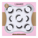 7 Pairs Fake Eyelashes, LASHVIEW False Eyelashes Handmade Lashes,3D Natural Layered Effect,Reusable Natural Look False Eyelashes for Makeup (CG01-7) LASHVIEW