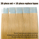 Wavy Tape in Hair Extensions 100% Human Hair Body Wave 14 inch Dark Black Long Soft Remy Hair Skin Weft Seamless Invisible Double Side Tape 20pcs/40g