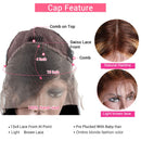 UNice Hair Ombre Blonde Highlight Lace Front Human Hair Wigs for Black Women Brazilian Remy Hair Straight Long 13x4 Lace Front Brown Blonde Mixed Colored Wig Pre Plucked with Baby Hair 14 inch UNICE Store