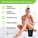 Daily Remedy Tea Tree Oil Foot Soak, Callus Remover Gel & Foot File- Complete 3-In-1 Foot Care Set For Calluses, Cracked Heels, Dry Skin, Foot Odor, Athlete’s Foot- Soothes & Repairs Feet- Made In USA DAILY REMEDY