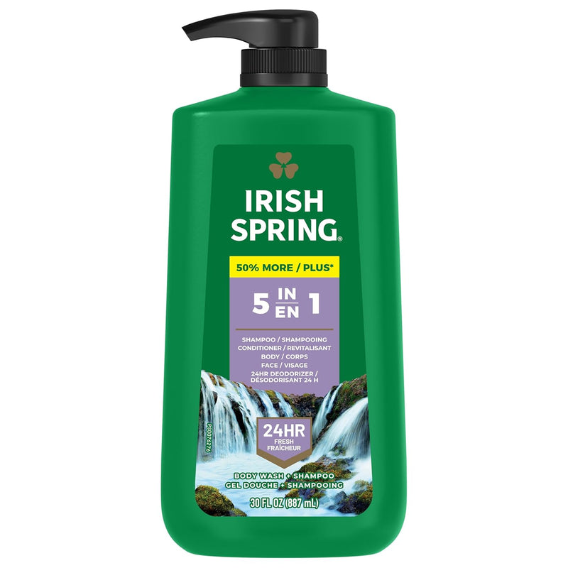 Irish Spring Original Clean Body Wash, 30 Oz Pump (Pack of 4) Infinity Warehouse