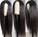 UNice Straight Silk Base Fake Scalp Human Hair T-Part Lace Closure Wigs for Black Women, Brazilian Virgin Hair Middle Part Wig Pre Plucked with Baby Hair 150% Density 14inch UNICE Store