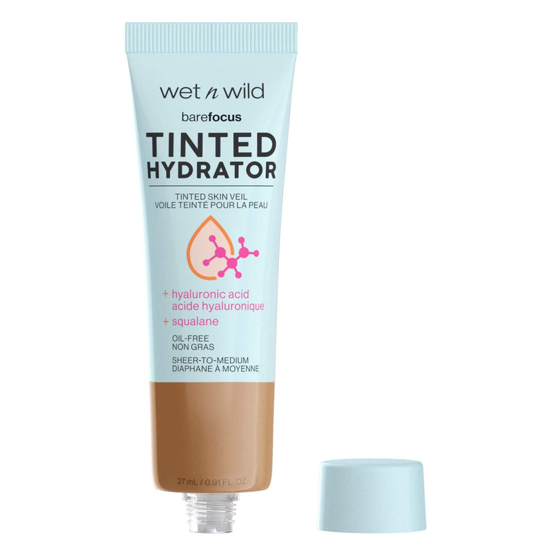 Wet n Wild Bare Focus Tinted Hydrator Tinted Skin Veil Nourishing Foundation Hyaluronic Acid, Deep, 0.91 Fl Oz Wet n Wild