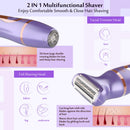 2-in-1 Electric Razor for Women, EESKA Electric Shaver for Women Cordless for Women Face, Legs and Underarm, Portable Bikini Trimmer IPX7 Waterproof Wet and Dry Hair Removal, Type-C USB Recharge… EESKA