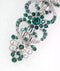 Faship Gorgeous Green Crystal Hearts And Floral Hair Barrette Faship
