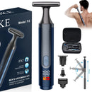 Back Shaver for Men, Ultra-Wide 2" T-Shaped Head, Travel Case, LED 4 in 1 Mens Back Shaver Rechargeable with Long Handle, Safety Lock, IPX7, Multi-Functional Back Trimmer for Men, (Flat Black) Infinity Warehouse