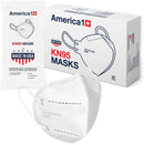 America1 KN95 Face Masks | Made in USA | Breathable Face Masks with 4-Layer Protection | Face Masks for Men and Women | Disposable Face Masks for Work, Home, and Outdoor | 20 Count White Face Masks America1