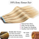 S-noilite Tape in Human Hair Extensions Balayage Tape in Real Human Hair for Women Glue in Seamless Skin Weft Invisible Double Sided Tape Straight 40Pcs 100g 24 Inch (