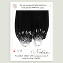 Ugeat Microlink Hair Extensions Human Hair Real Human Hair Extensions Micro Ring Hair Extensions Human Hair Straight Nano Rings Tipped Hair Jet Black