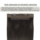 GOO GOO Halo Hair Extensions Human Hair Dark Brown Hairpiece 14 Inch 75g Halo Remy Human Hair Extensions Straight Halo Wire Hair Extensions Hairpiece GOO GOO