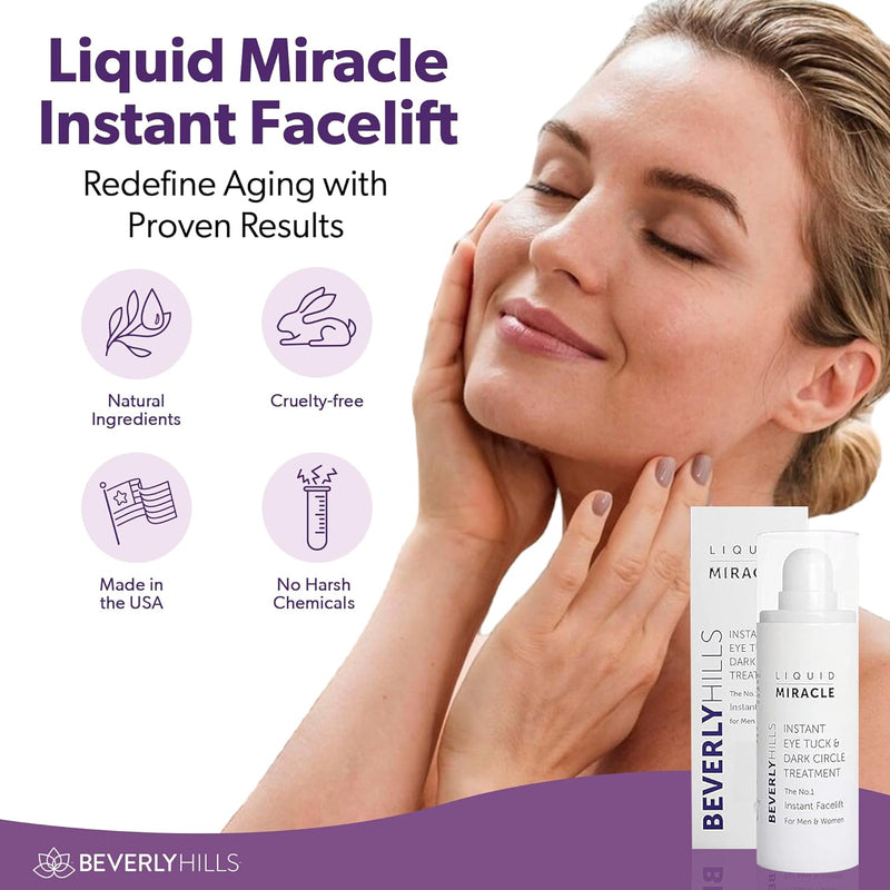Beverly Hills Instant Facelift Anti Aging Eye Serum Treatment for Dark Circles, Puffy Eyes, Wrinkles, Under Eye Bags, Fine Lines, and Crows Feet | 30mL (120 Days Supply) Infinity Warehouse