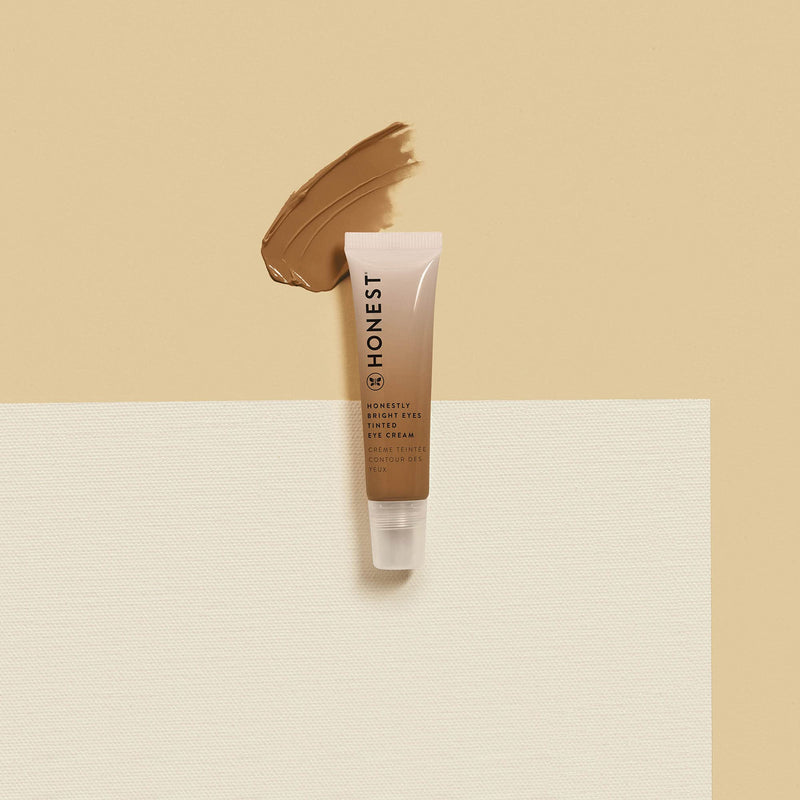 Honest Beauty Honestly Bright Eyes Tinted Eye Cream, Terracotta with Hyaluronic Acid + Squalene | EWG Certified + Dermatologist Tested & Vegan + Cruelty Free | 0.5 fl. oz. Honest Beauty