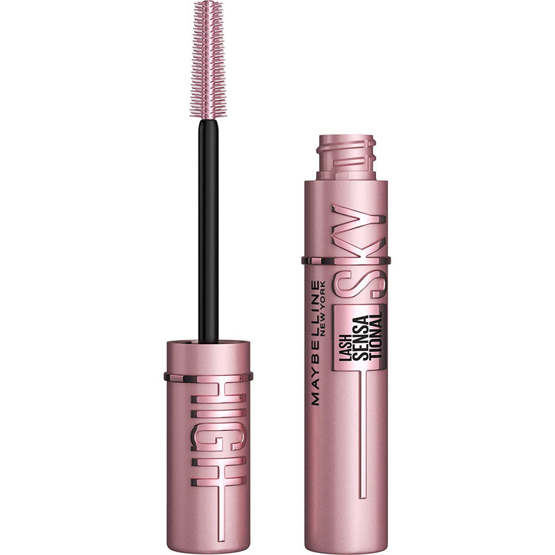Maybelline Sky High Washable Mascara Makeup, Volumizing Mascara, Buildable, Lengthening Mascara, Defining, Curling, Multiplying, Washable Very Black, 0.2 fl. oz. Maybelline New York