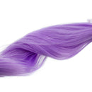 SWACC 12 Pcs Curly Wavy One Color Party Highlights Clip on in Hair Extensions Colored Hair Streak Synthetic Hairpieces (Lilac Purple) SWACC Store