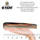 Kent 9T Double Tooth Hair Dressing Table Comb, Tortoise Fine and Wide Tooth Dresser Comb For Hair, Beard and Mustache, Coarse / Fine Hair Styling Grooming Comb for Men Women and Kids. Made in England KENT