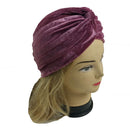 5 Velvet Women Stretchy Turban Chemo Cap Bennie Head Wrap Headwear (5 Velvet) XERU
