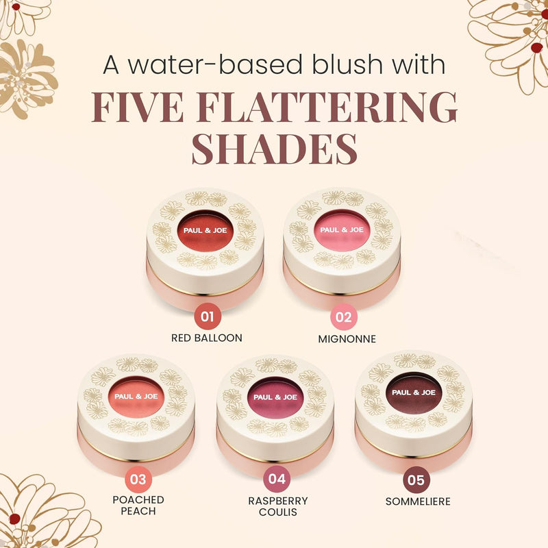 Paul & Joe Gel Blush, Bright and Buildable Blush Makeup, Water-Based Gel Makeup Blush with Hydrating Oils for Dewy, Radiant Finish, Subtle Coral Cheek Tint, 03 Poached Peach, 0.71 oz Infinity Warehouse