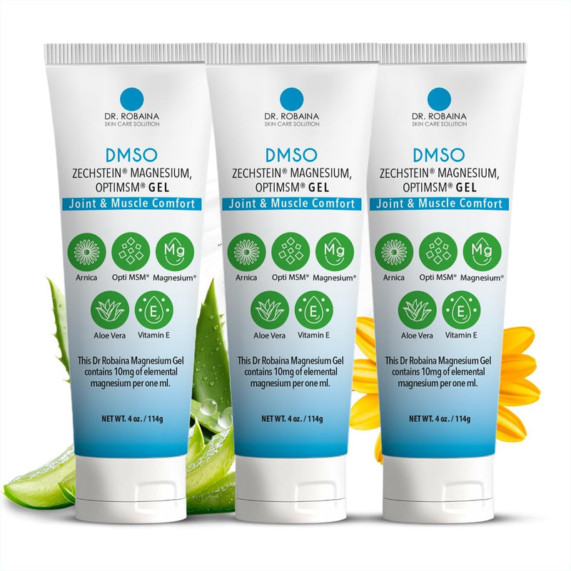 Dr. Robaina DMSO Lavender Gel - 99.9% Pure Pharmaceutical Grade | Skin Relief Formula with Zechstein Magnesium, Arnica, Aloe Vera, Vitamin E | Muscle & Joint Comfort | 4 oz | Made in USA Infinity Warehouse