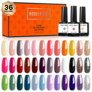 Gel Nail Polish 36 Pcs Colors Fall Holiday Gel Polish Soak Off Gel Nail Kit Glitter Nail Art Starter Kit Beauty Gifts Set Box by Modelones modelones Store