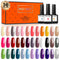 Gel Nail Polish 36 Pcs Colors Fall Holiday Gel Polish Soak Off Gel Nail Kit Glitter Nail Art Starter Kit Beauty Gifts Set Box by Modelones modelones Store