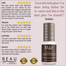 Super Strong Professional Eyelash Extension Glue 5ml | The Strongest Black Lash Extension Adhesive for Long Lasting Semi Permanent Individual Eyelash Extensions | 1-2s Fast Drying / 6-7 Week Retention BEAU LASHES