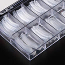 Nail Extension Form Tips Clear 100pcs Poly Gel Acrylic Nails Mold Artificial Dual Forms System UV Gel DIY Polish Manicure Tool 100PCs/Case with Scale Beuniar