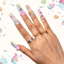 Makartt Marble Nail Polish, Magic Blooming Gel Nail Polish Set Nail Ink Watercolor Pastel Blossom Gel Nail Polish Manicuring Kit Patel Color Alcohol Marble Nail Vanish Sweet Craving 6ml 6 Colors Makartt