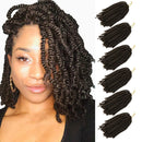 Spring Twist Crochet Braids Hair 6 Packs 8inch Ombre Colors Synthetic Braiding Bomb Twist Low Temperature Kanekalon Fiber Fluffy Hair Extensions (