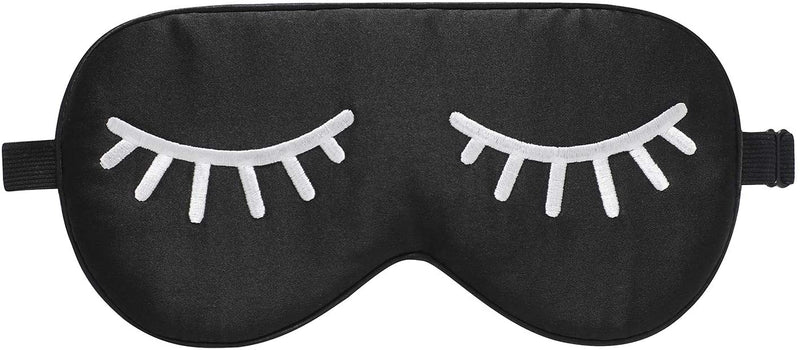 ZIMASILK 100% Natural Silk Sleep Mask Blindfold,Adjustable Super-Smooth Soft Eye Mask for Sleep with Bag(Eyelashes) ZIMASILK Store
