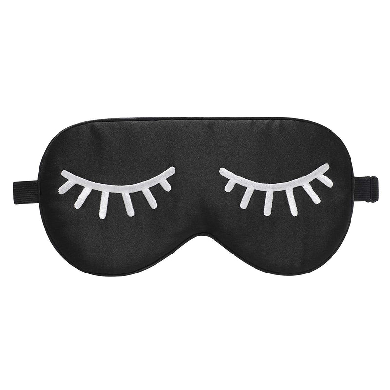 ZIMASILK 100% Natural Silk Sleep Mask Blindfold,Adjustable Super-Smooth Soft Eye Mask for Sleep with Bag(Eyelashes) ZIMASILK Store