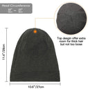 Satin Lined Hair Cover Sleep Cap - Adjustable Stay on No Fading Slouchy Skull Night Sleeping Beanie for Frizzy Natural Curly Hair Protection - Solid Dark Grey GB Selected