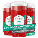 Old Spice Aluminum Free Deodorant For Men, High Endurance, 24/7 Sweat Defense & Odor Protection, 24/7 Freshness & Lasting Scent, Sport Scent, 3.0 oz (Pack of 3) Infinity Warehouse