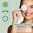 MUEROSA 14 pcs Reusable Bamboo Makeup Remover Pads | 100% Natural Bamboo Fiber Rounds | Soft Face Pads Facial Cleasing Skincare Set (14 Pads + Bamboo Holder + Laundry Bag, GREEN EDITION) Muerosa
