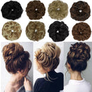 OKHOTY Hair Bun Extensions Messy Curly Hair Scrunchies Hairpieces Synthetic Donut Updo Hair Pieces for Women Girls(1PCS Black brown) OKHOTY