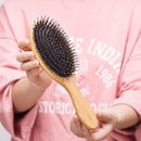 Boar Bristle Hair Brushes and Comb Set for Women men and Kids, Best Natural Bamboo Oval Paddle Hair brush with Wooden Detangling Comb suit for Curly Thick Thin Straight Wavy Long Short or Dry Hair URTHEONE Store