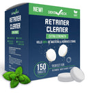 Retainer and Denture Cleaner 150 Tablets, 5 Month Supply Cleaning Tablets Denture Cleaners Remove Bad Odors, Plaque, Stains From Night Guards, Mouth Guards, Dental Appliance Lingito
