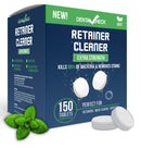 Retainer and Denture Cleaner 150 Tablets, 5 Month Supply Cleaning Tablets Denture Cleaners Remove Bad Odors, Plaque, Stains From Night Guards, Mouth Guards, Dental Appliance Lingito