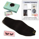 Doores Hair Extensions Clip in Human Hair Dark Brown 18 Inch 120g 7pcs Real Hair Extensions Straight Remy Clip in Human Hair Extensions Thick DOORES Store