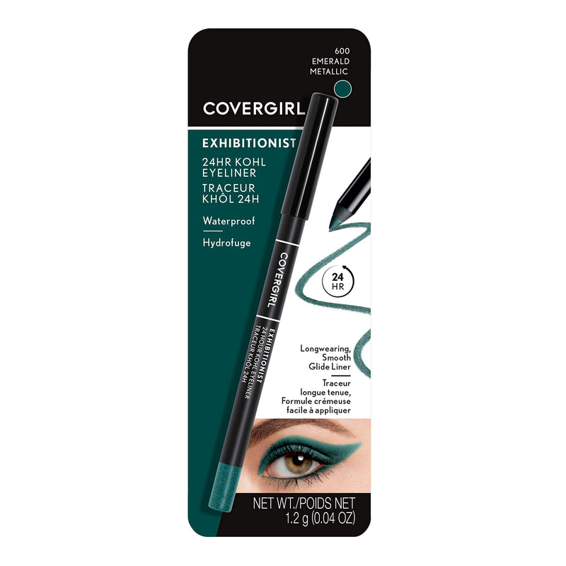 Covergirl Exhibitionist 24-Hour Kohl Eyeliner, Emerald Metallic, 0.04 Oz COVERGIRL Store