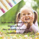 GoWoo 100% Natural Bamboo Toothbrush Soft - Organic Eco Friendly Toothbrushes with Soft Nylon Bristles, BPA-Free, Biodegradable, Dental Care Set (Pack of 4, Kids, Rainbow) GoWoo
